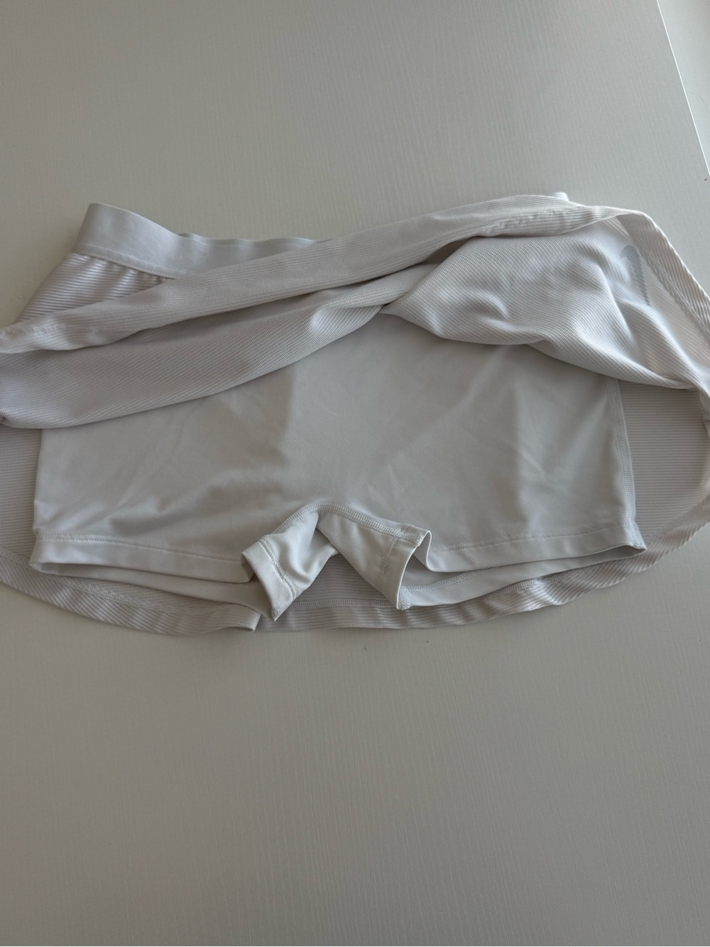 Nike Girls Large White Textured Dri-FIT Flouncy Tennis Skirt Skort Athletic - Picture 3 of 6